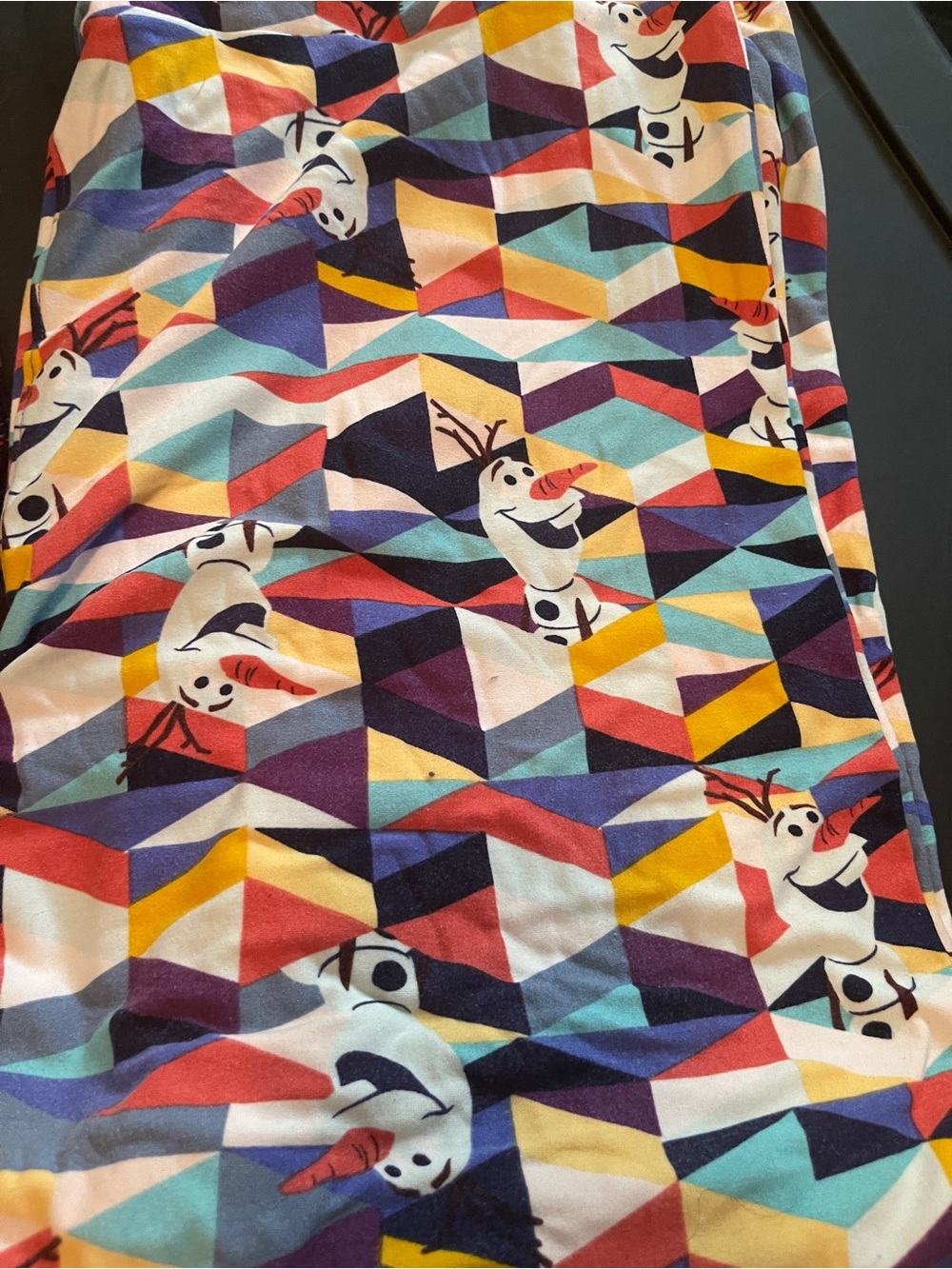 Multicolor Geometric Olaf Print Leggings